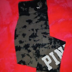 PINK Victoria's Secret GreyTie-Dye Leggings VGUC